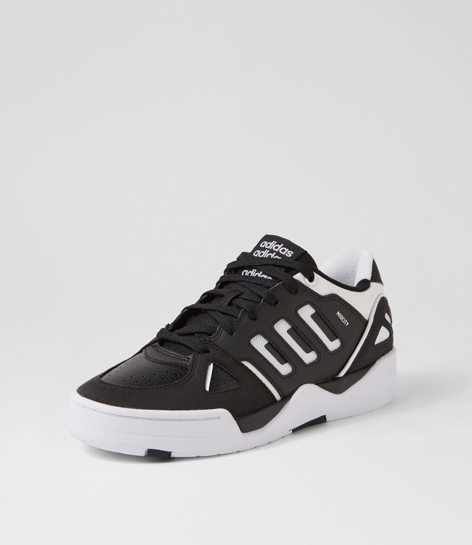 Midcity Low M Black White Fabric Sneakers