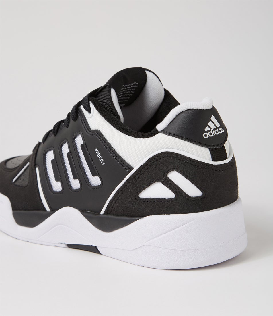 Midcity Low M Black White Fabric Sneakers