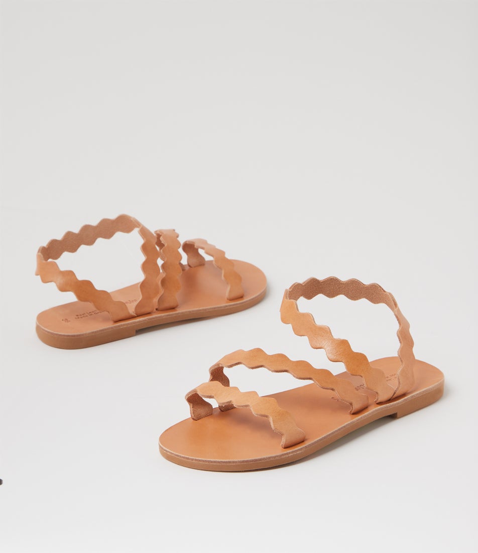 Theoni Tan Leather Sandals
