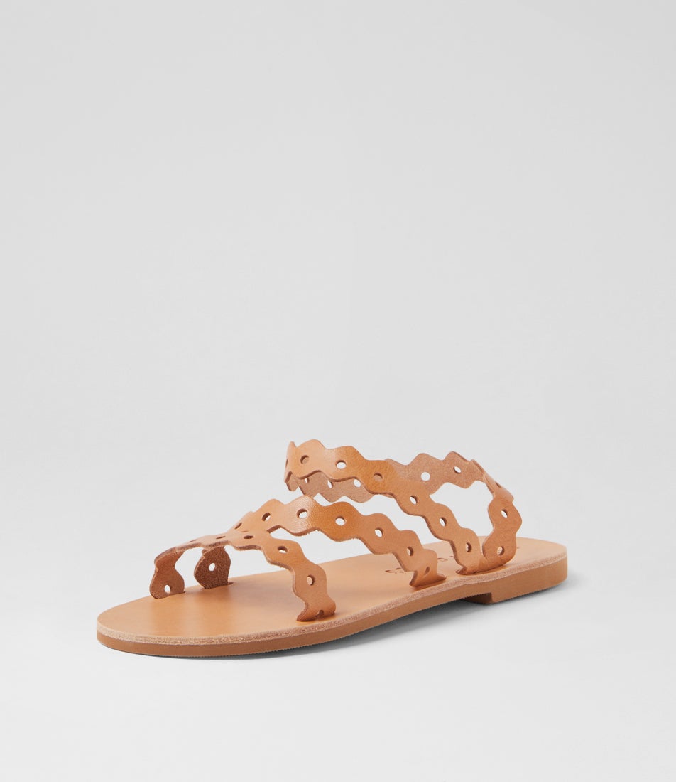 Ikaria Tan Leather Sandals