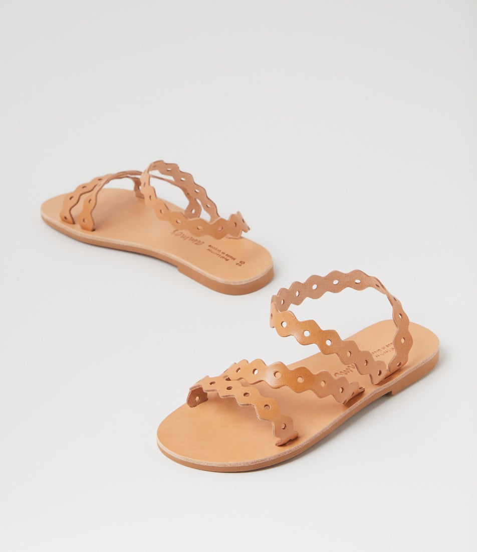 Ikaria Tan Leather Sandals