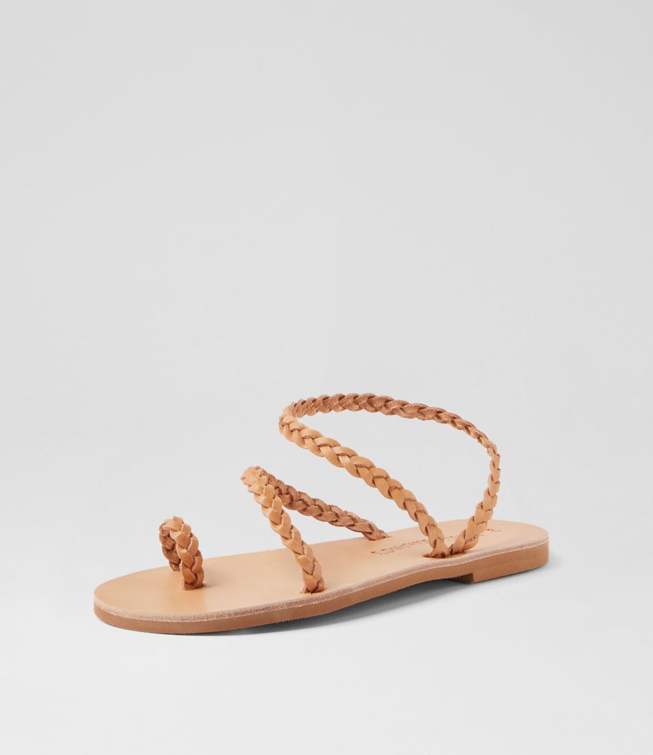 Clio Tan Leather Sandals