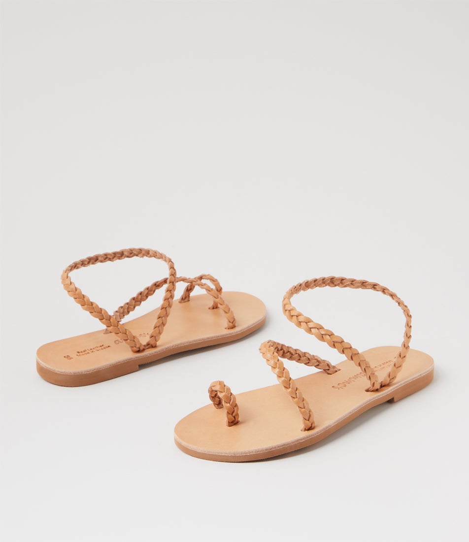 Clio Tan Leather Sandals