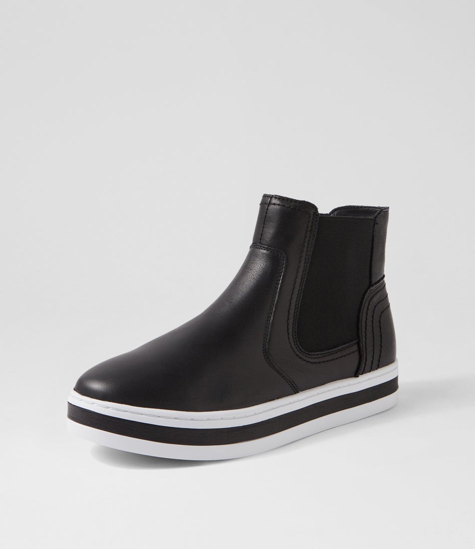 Prickle Black Leather Chelsea Boots