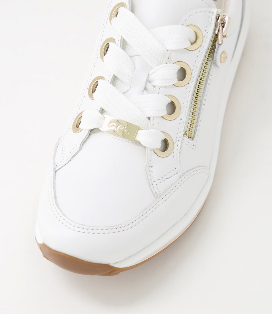 Osaka 87 Weiss Light Gold Leather Sneakers
