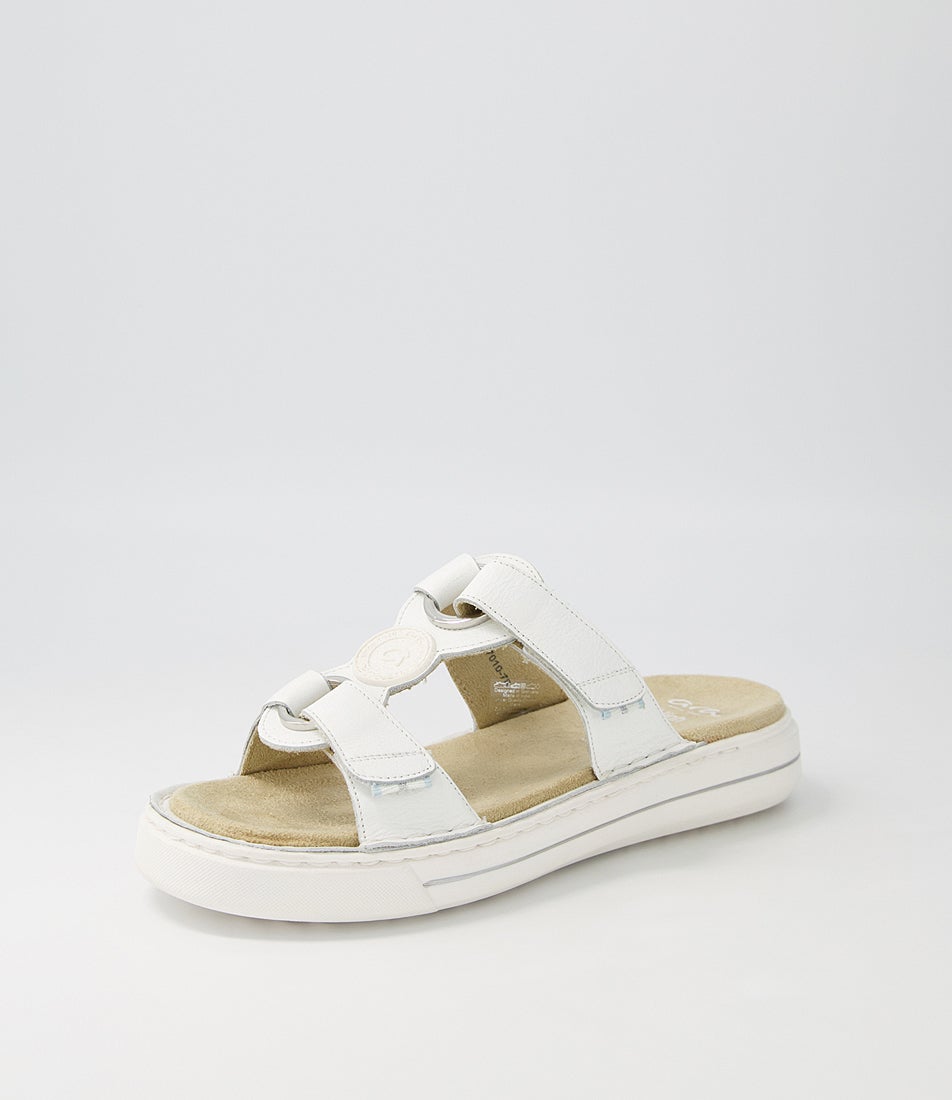 Courtyard S 10 White Leather Sandals