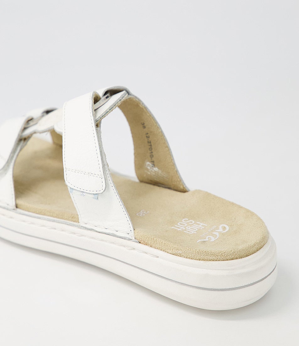 Courtyard S 10 White Leather Sandals