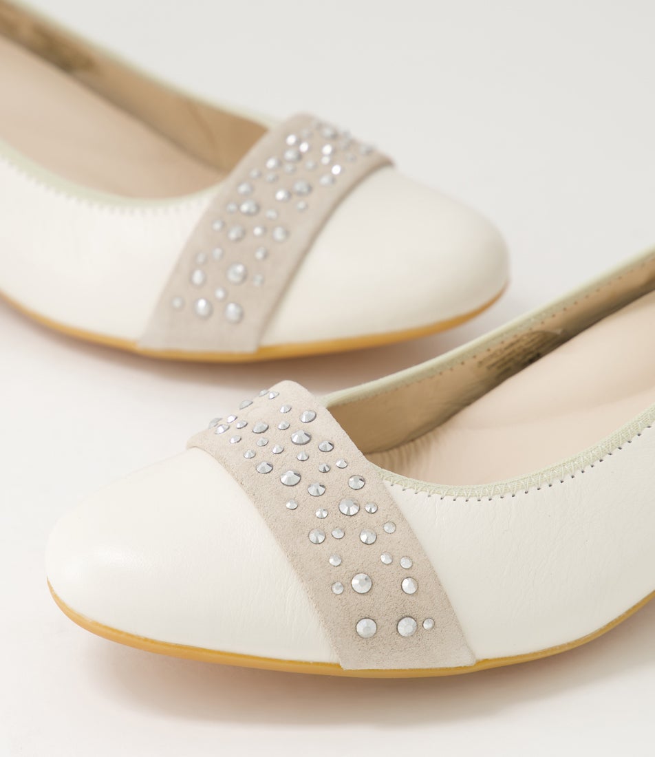 Nizza 13 Crã¨me Shell Platinum Leather Heels