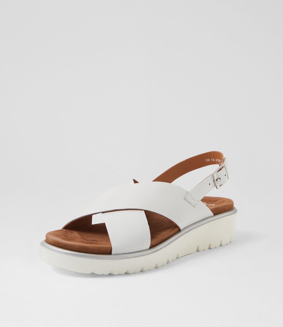 Bilbao 16 White Leather Sandals