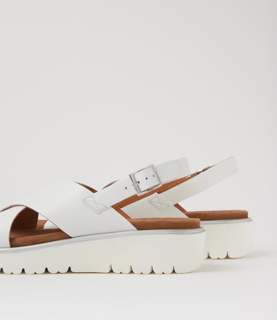 Bilbao 16 White Leather Sandals