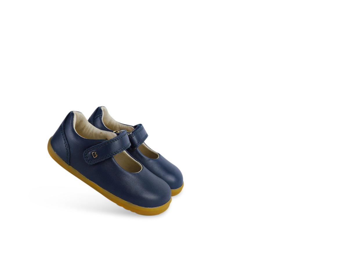 Su Delight Infant Navy Leather Flat Shoes