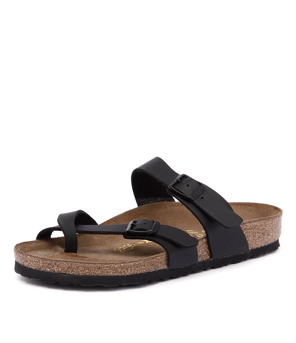 Mayari Black Birkoflor Slides