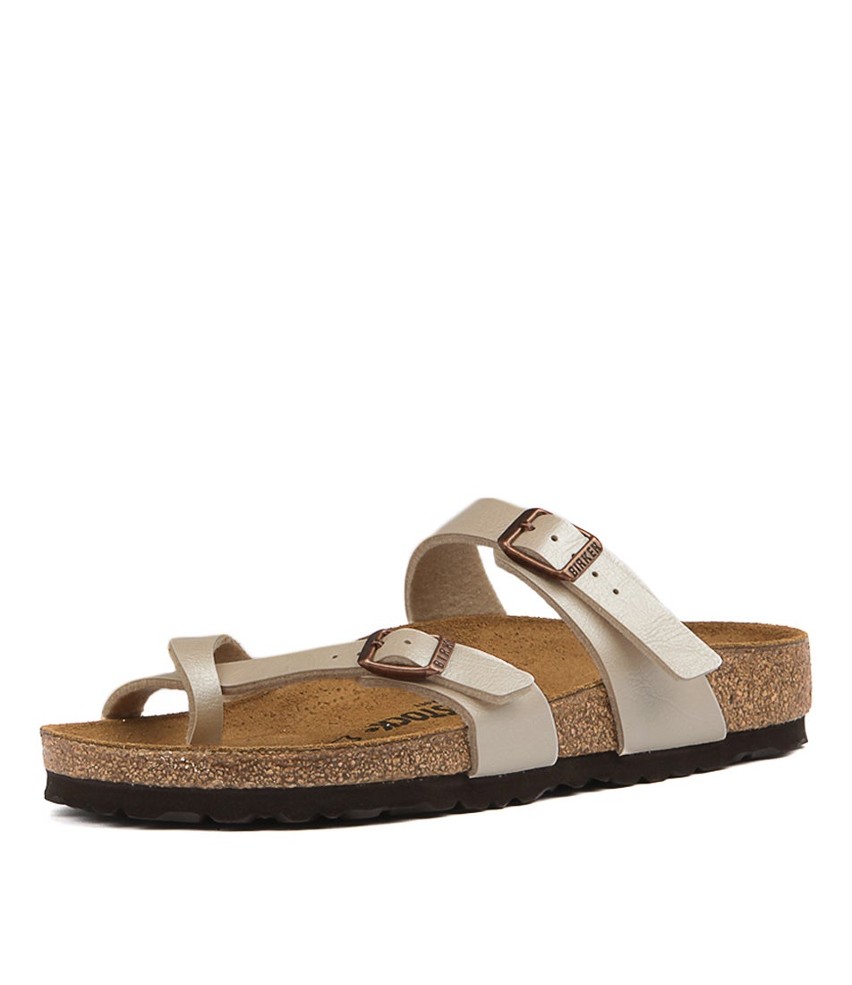 Mayari Pearl White Birkoflor Slides