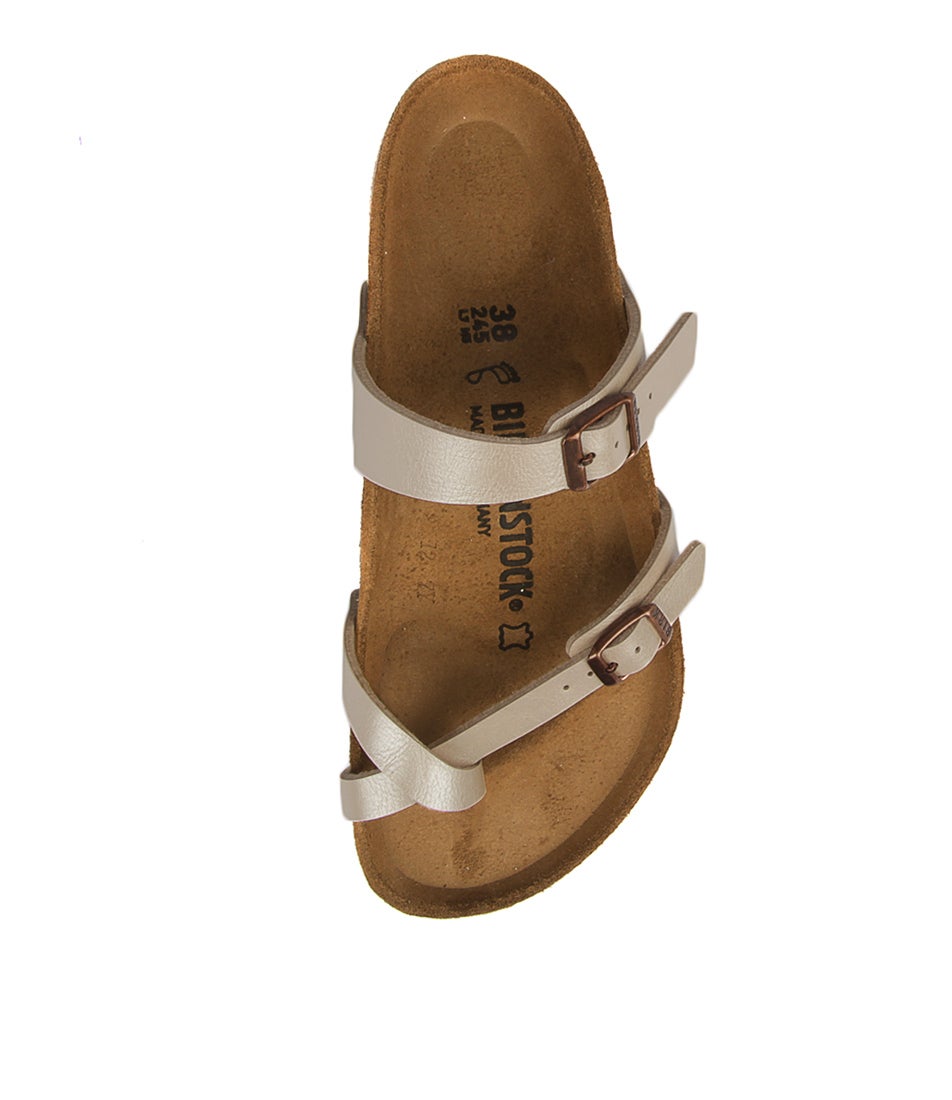 Mayari Pearl White Birkoflor Slides