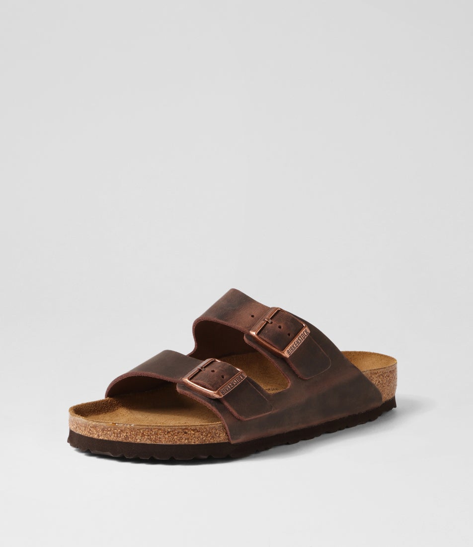 Arizona Mens Habana Leather Slides