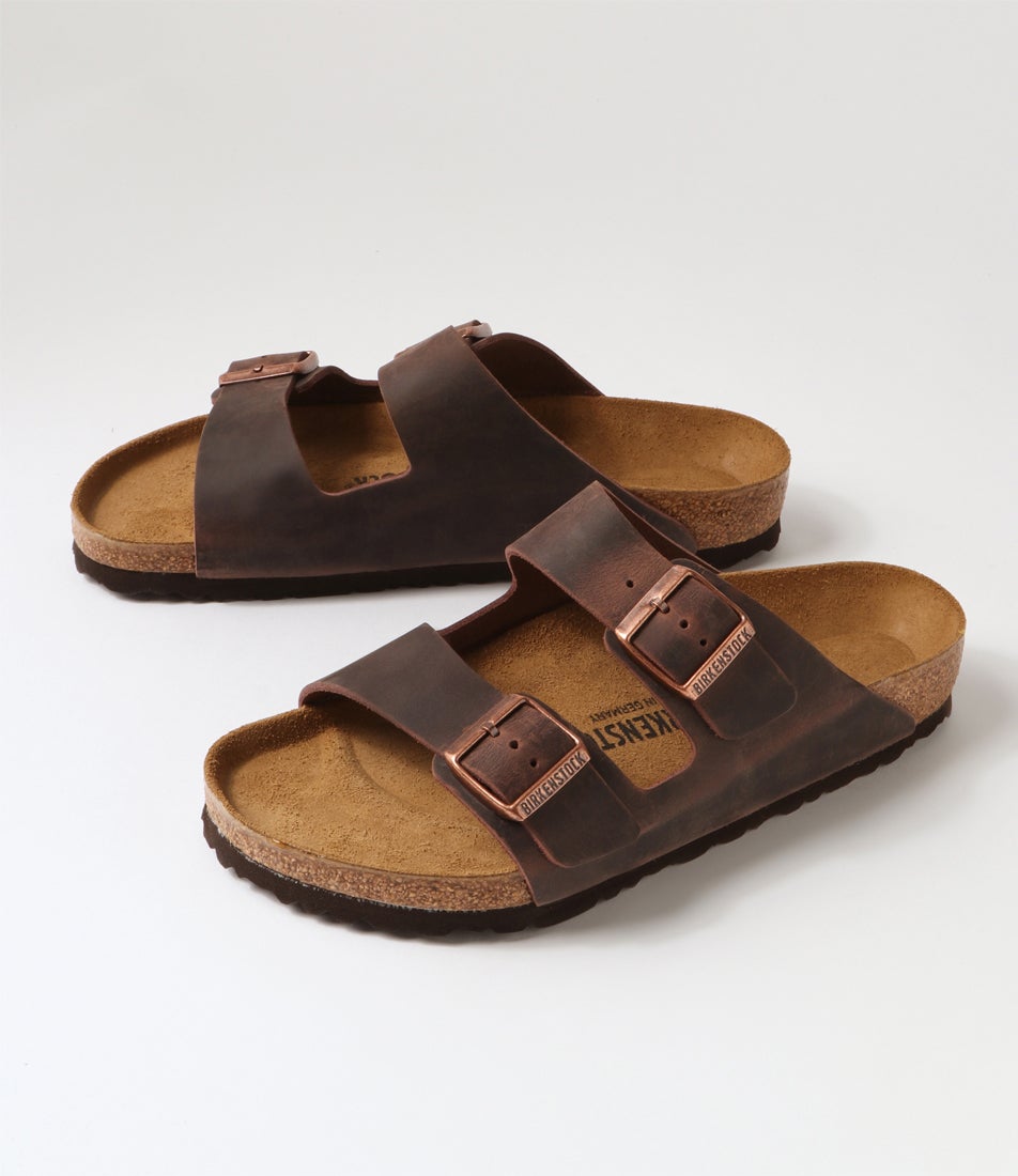 Arizona Mens Habana Leather Slides