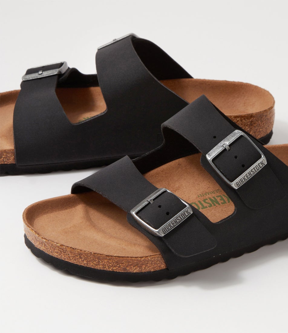 Arizona Earthy Vegan M Black Birkibuc Slides