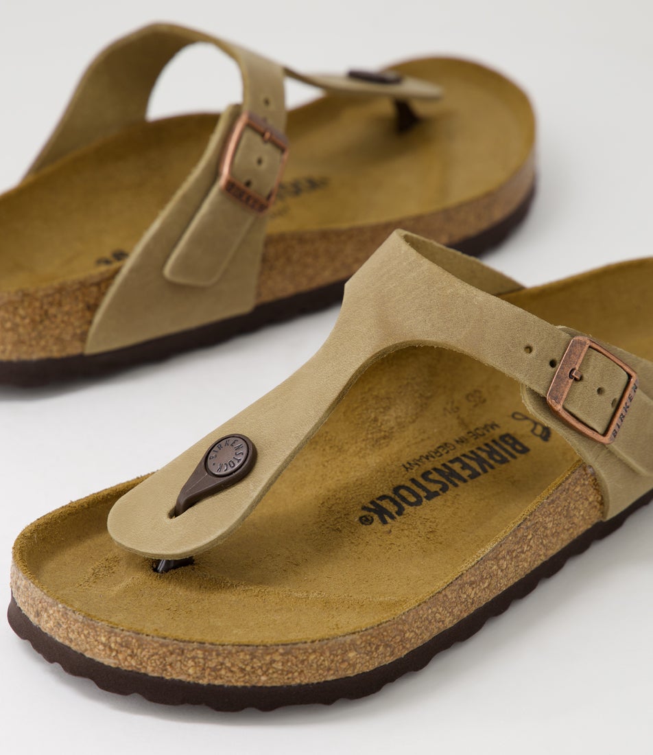 Gizeh W Tobacco Brown Oiled Leather Thongs