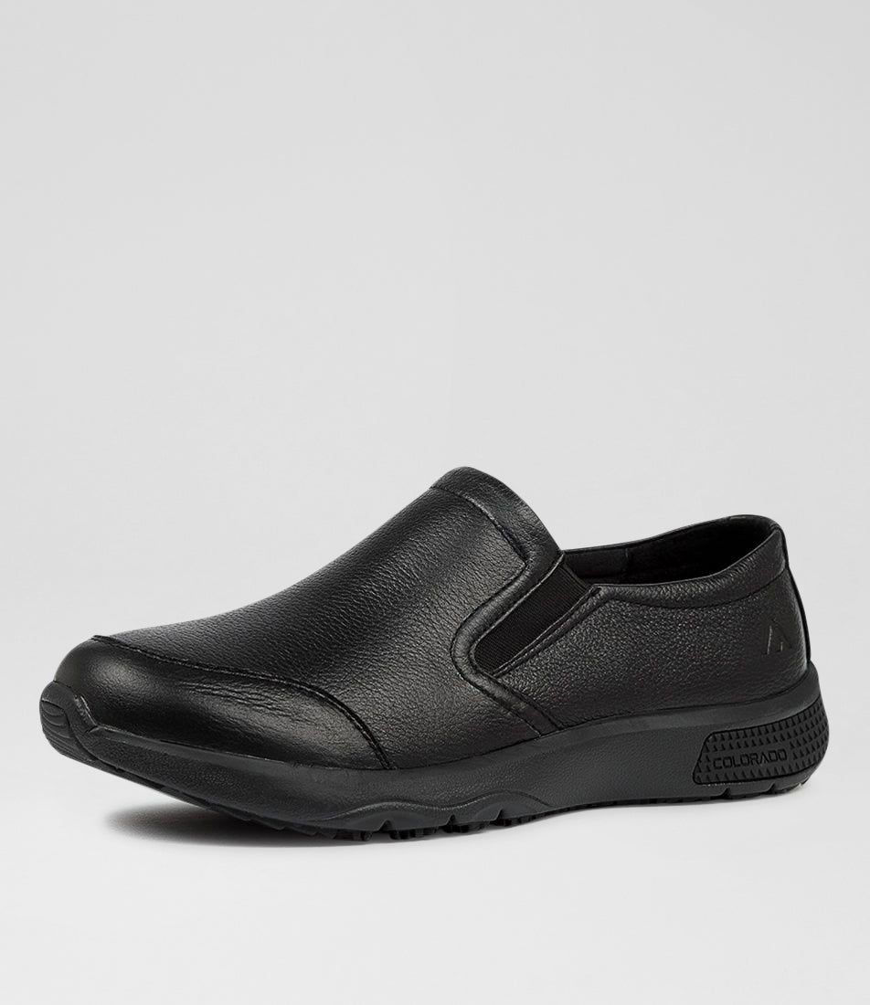 Durin Black Leather Flat Shoes
