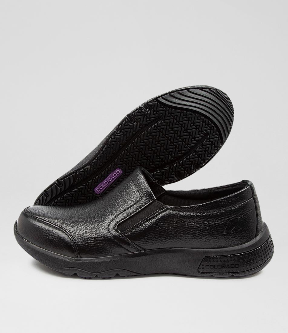 Durin Black Leather Flat Shoes