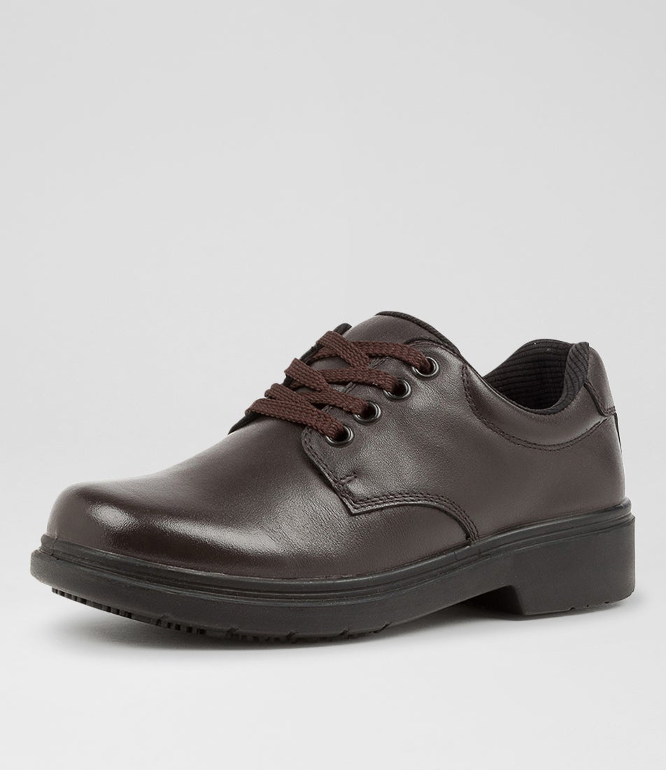 Roar Youth E Brown Leather Lace Up Shoes