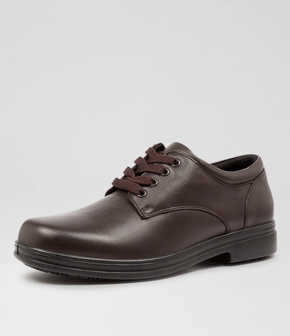 Solar Senior Brown Leather Lace Up Shoes