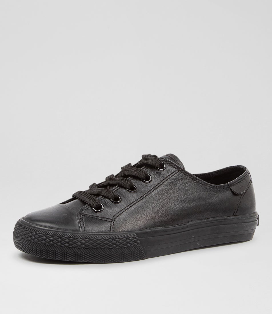 Universe Black Leather Sneakers