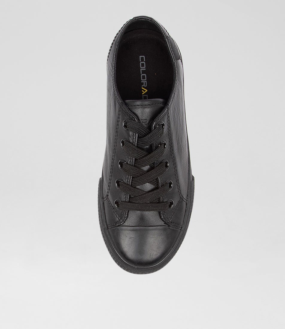 Universe Black Leather Sneakers