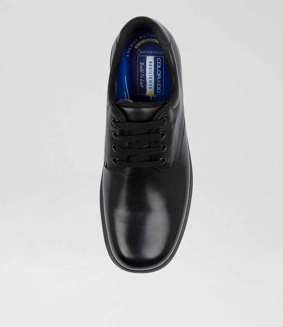 Roar Senior C Black Leather Lace Up Shoes