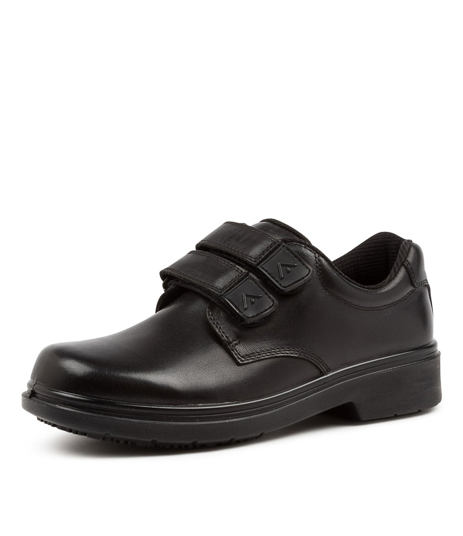 Roar Junior E Black Leather Adjustable Shoes