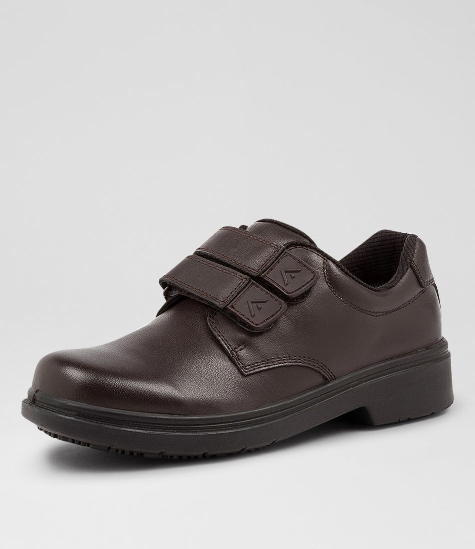 Roar Junior E Brown Leather Adjustable Shoes