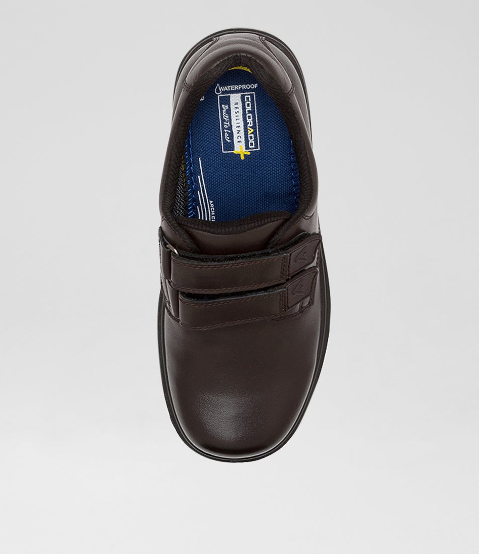 Roar Junior E Brown Leather Adjustable Shoes