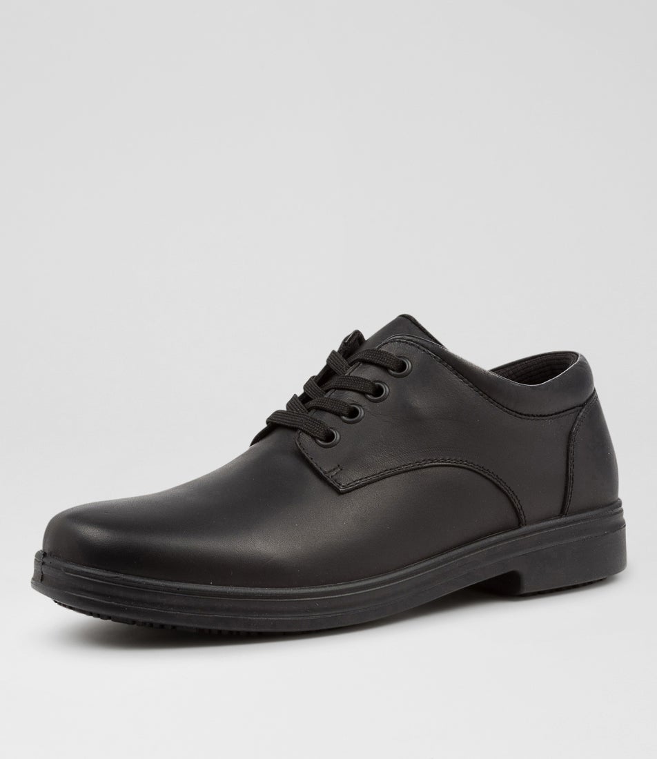 Solace Senior Matte Black Leather Lace Up Shoes