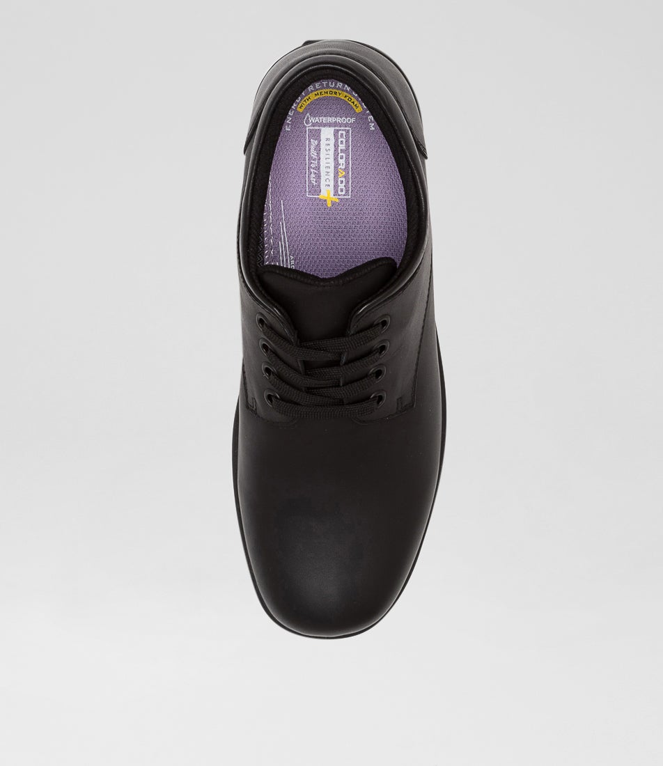Solace Senior Matte Black Leather Lace Up Shoes