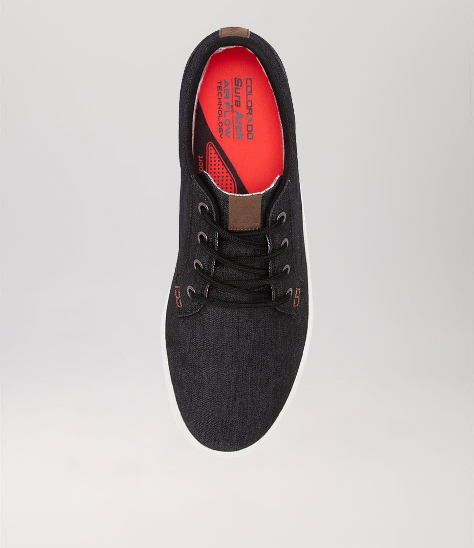 Nexus Black Denim Canvas Sneakers
