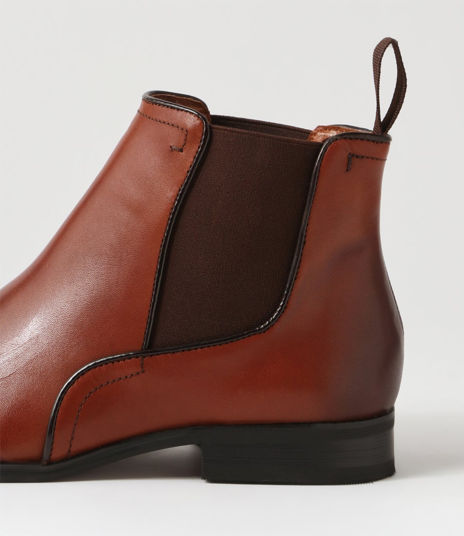 Torrent Cognac Leather Chelsea Boots