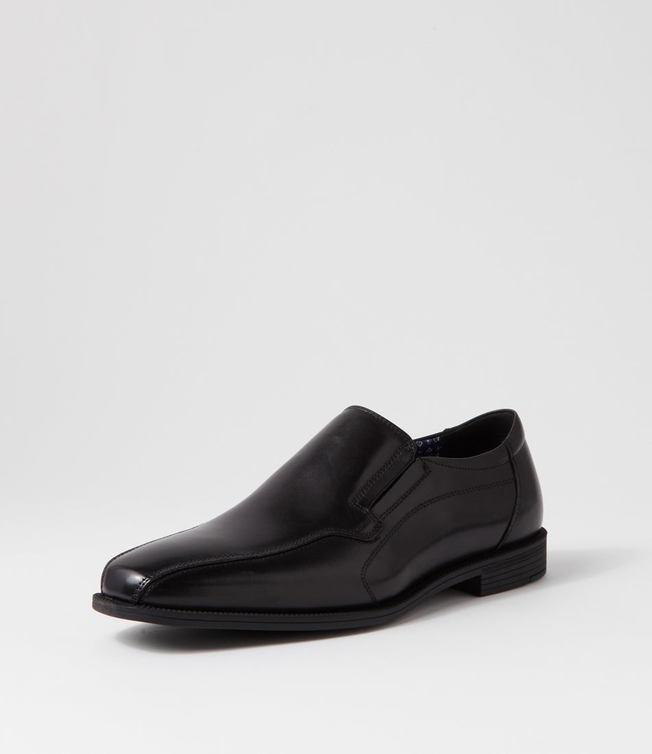 Theo Black Leather Flat Shoes