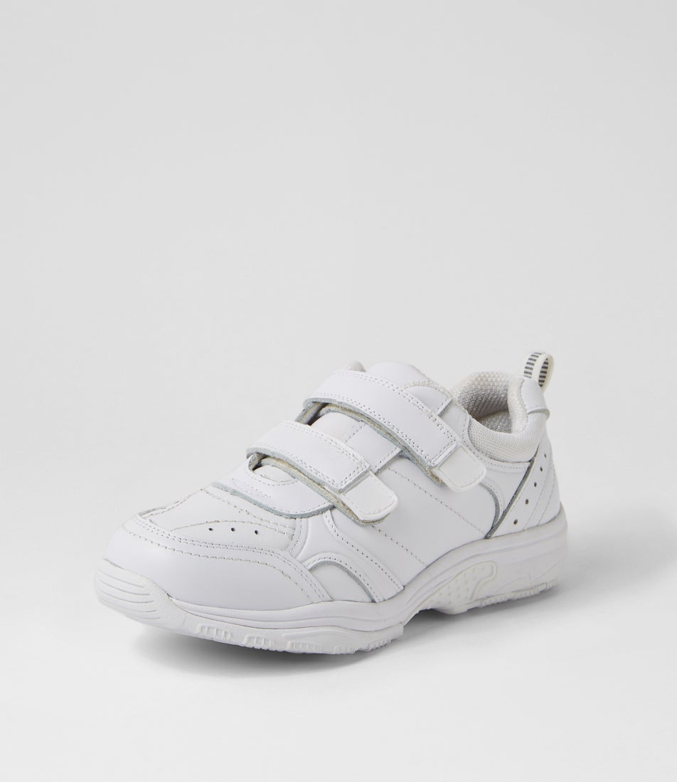Hype Junior Adjustable E White Leather Sneakers