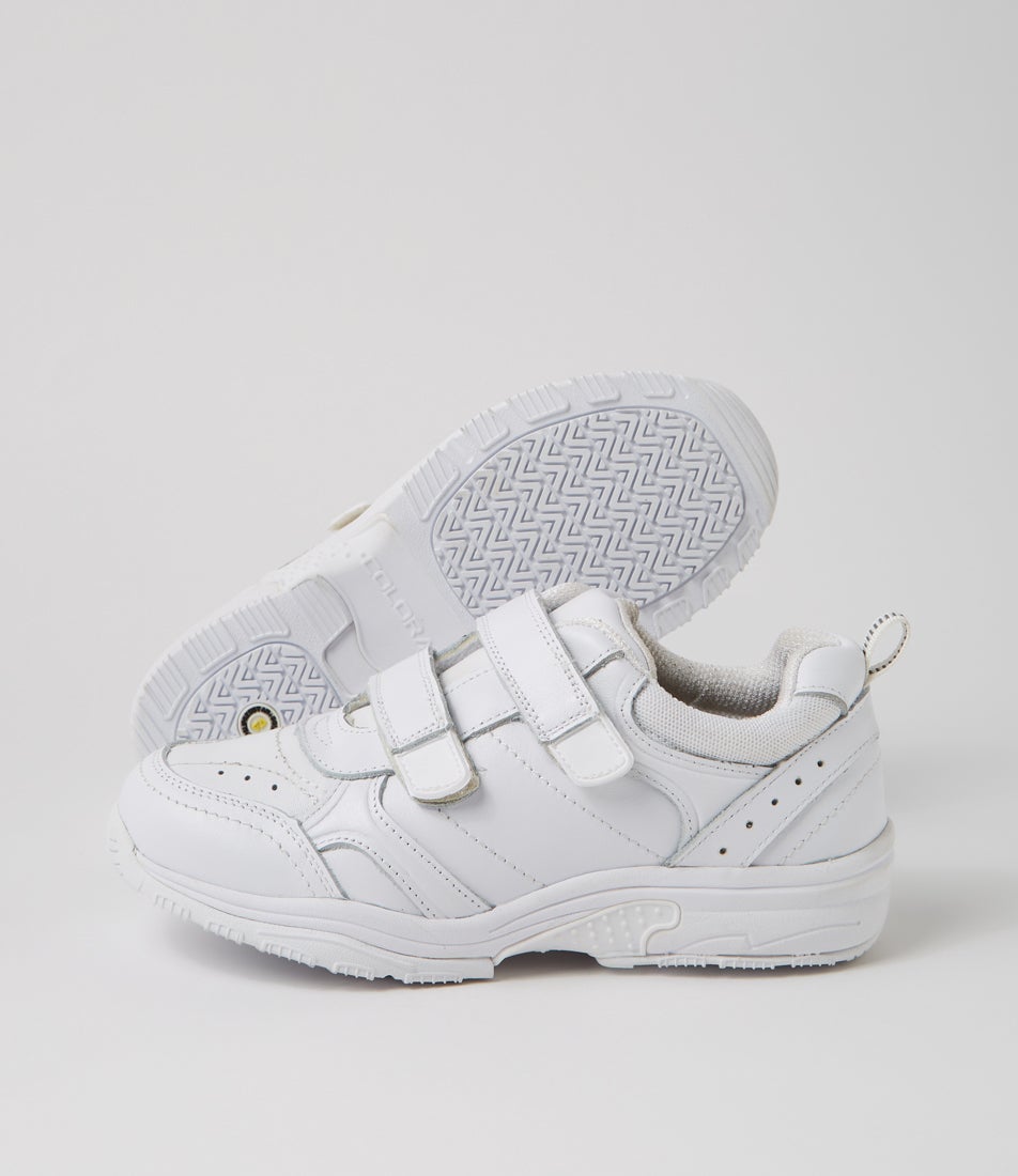 Hype Junior Adjustable E White Leather Sneakers
