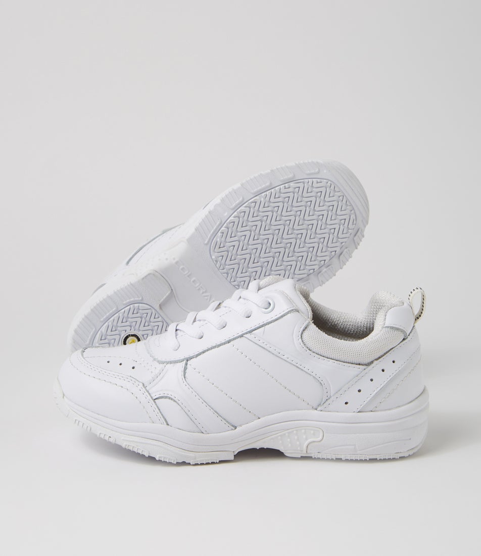 Hype Junior E White Leather Lace Up Sneakers