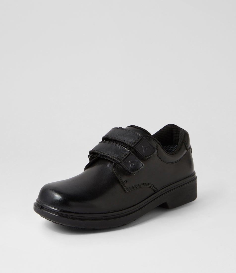 Roar Junior D Black Leather Adjustable Shoes