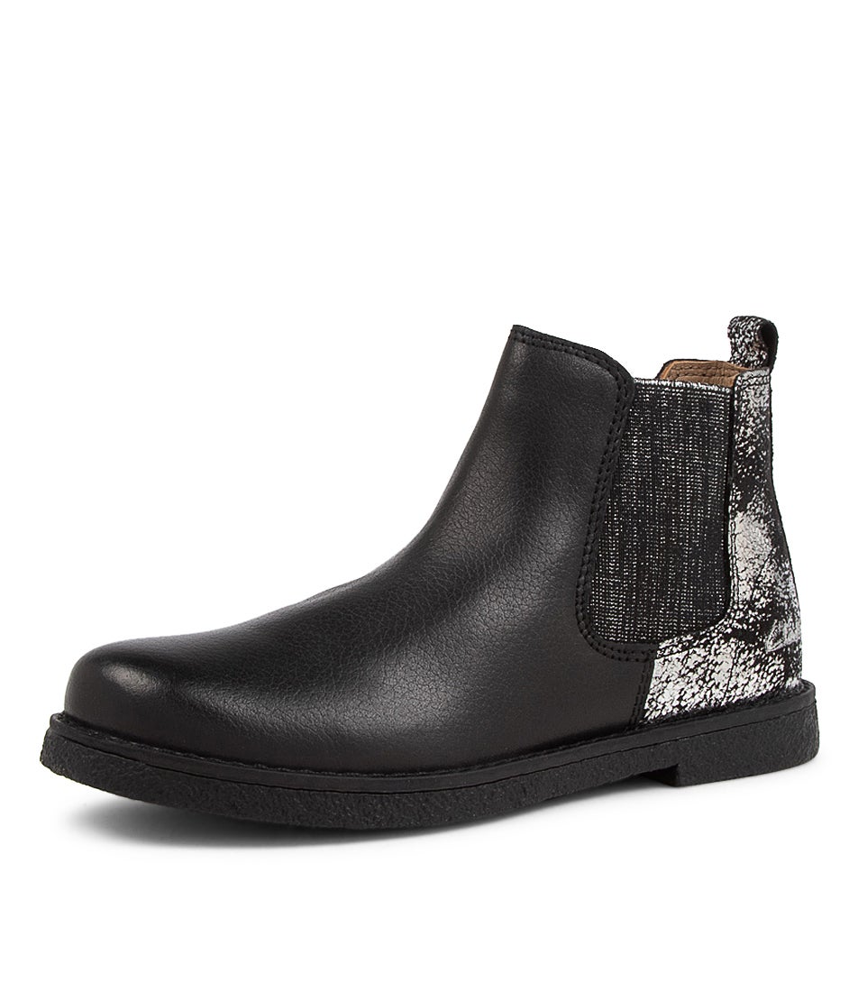 Chelsea Ii Black Silver Leather Ankle Boots Chelsea Ii Black Silver Leather Ankle Boots
