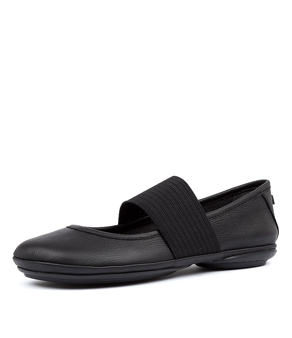 Right Nina Black Leather Slides