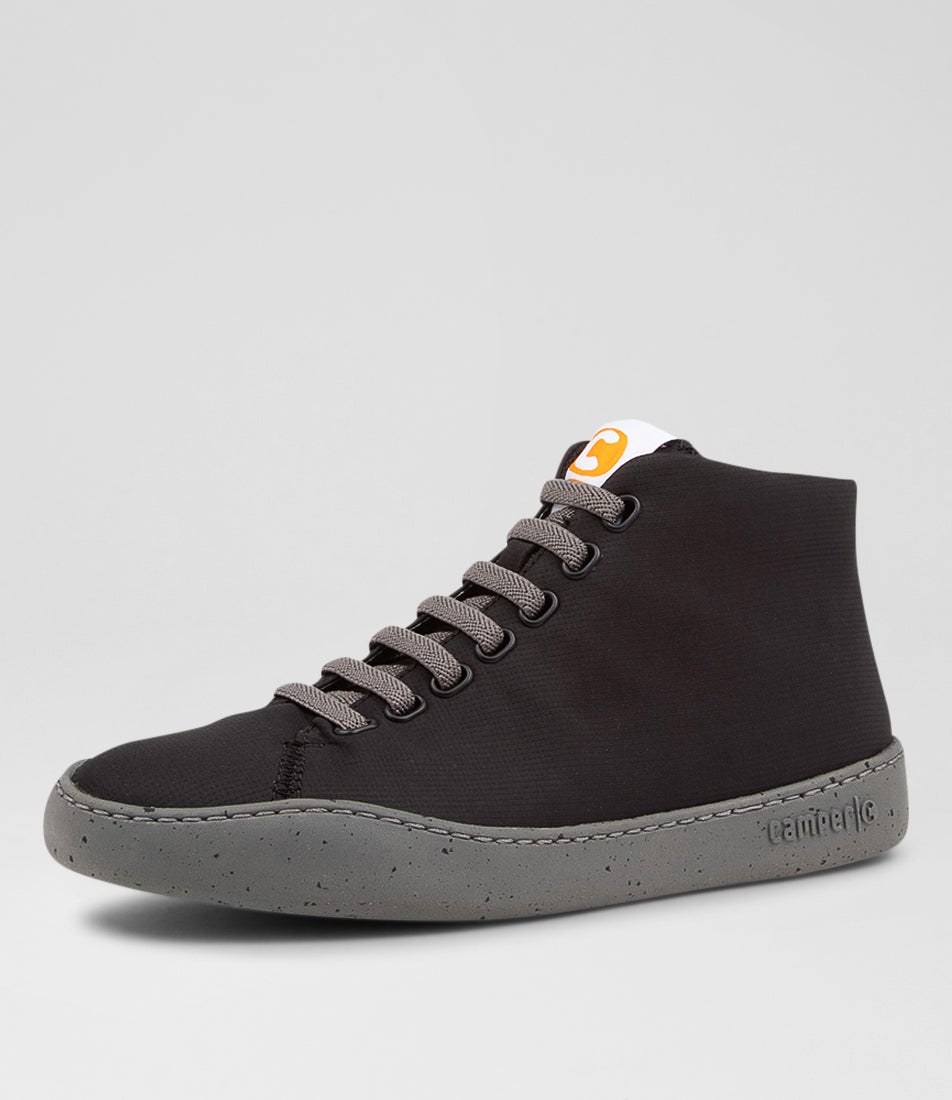 Peu Touring Black Fabric Sneakers