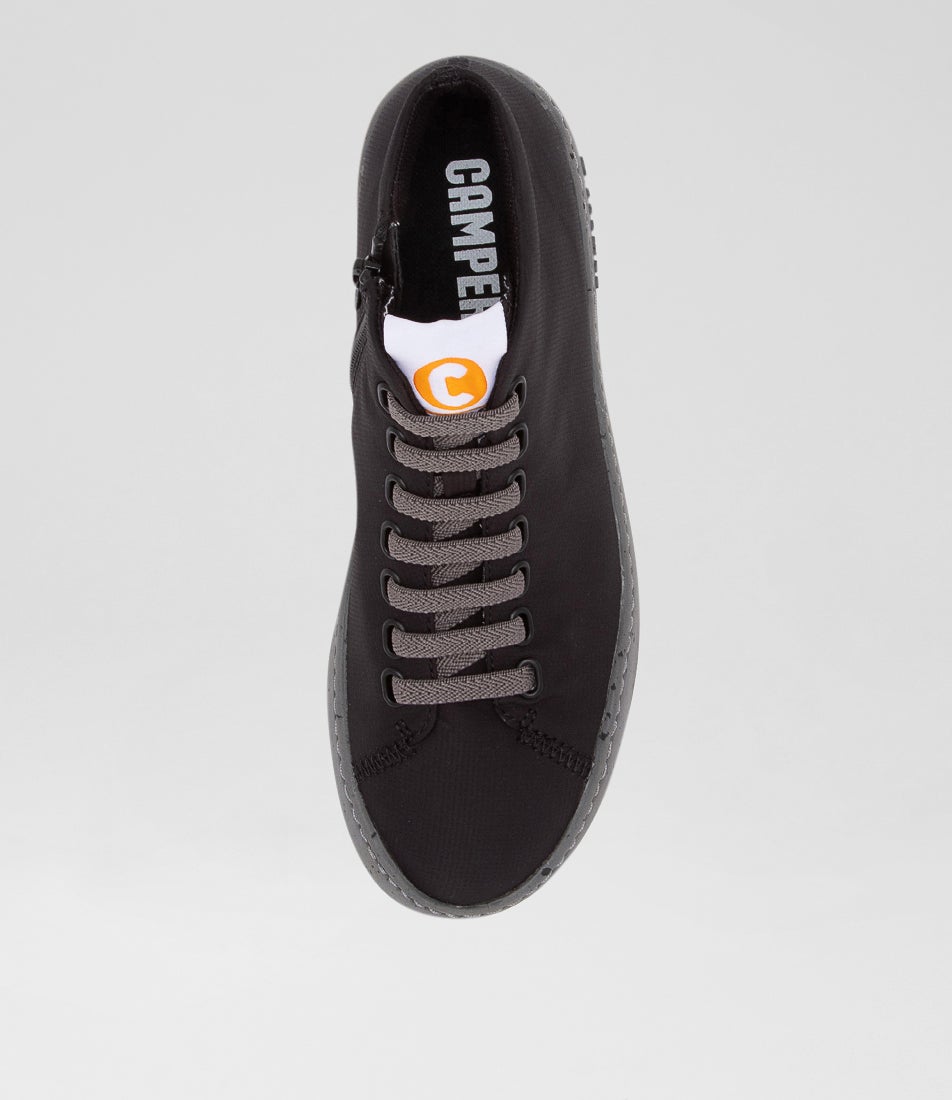 Peu Touring Black Fabric Sneakers
