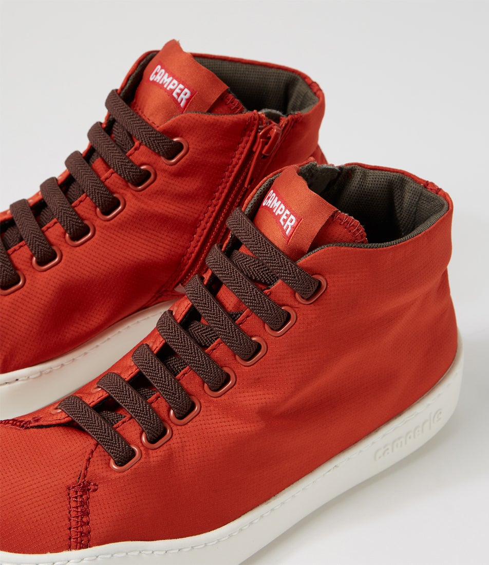 Peu Touring Medium Red Fabric Sneakers