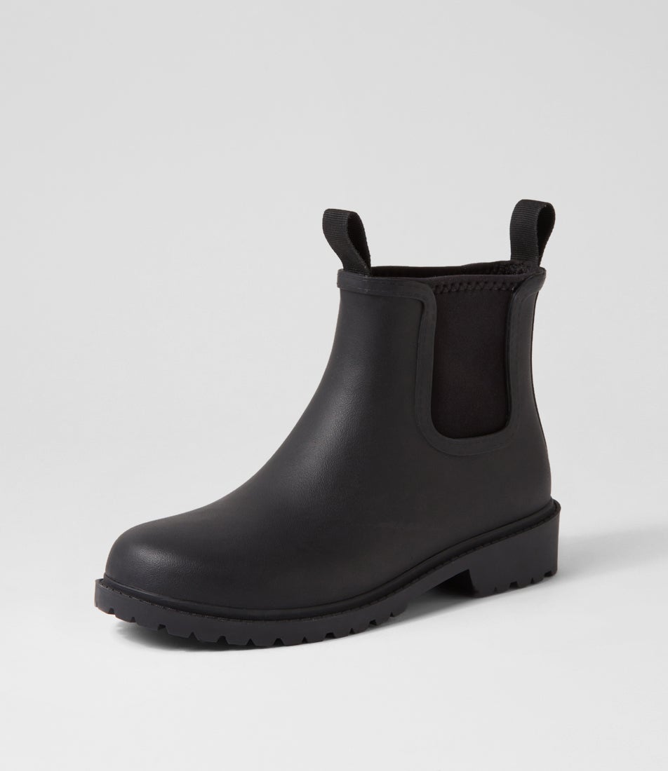Splashy Black Gumboots