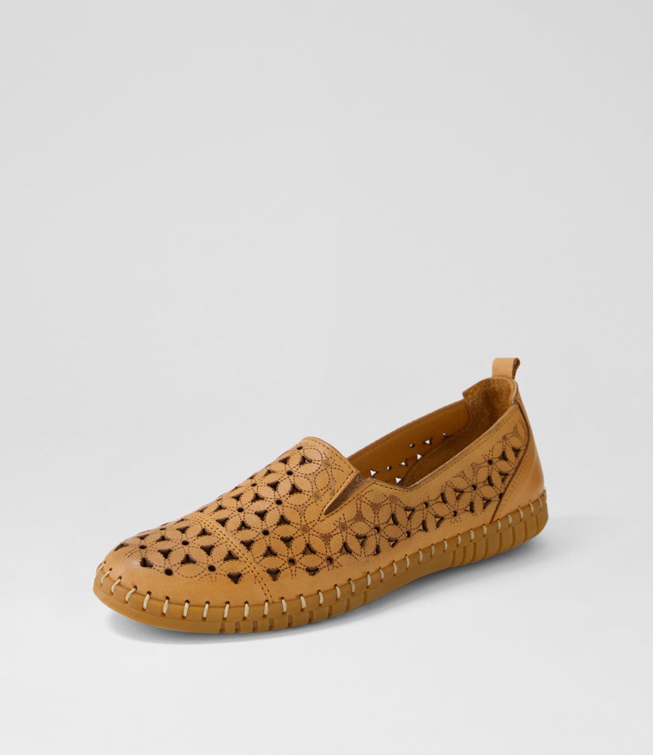 Bondie Tan Leather Loafers