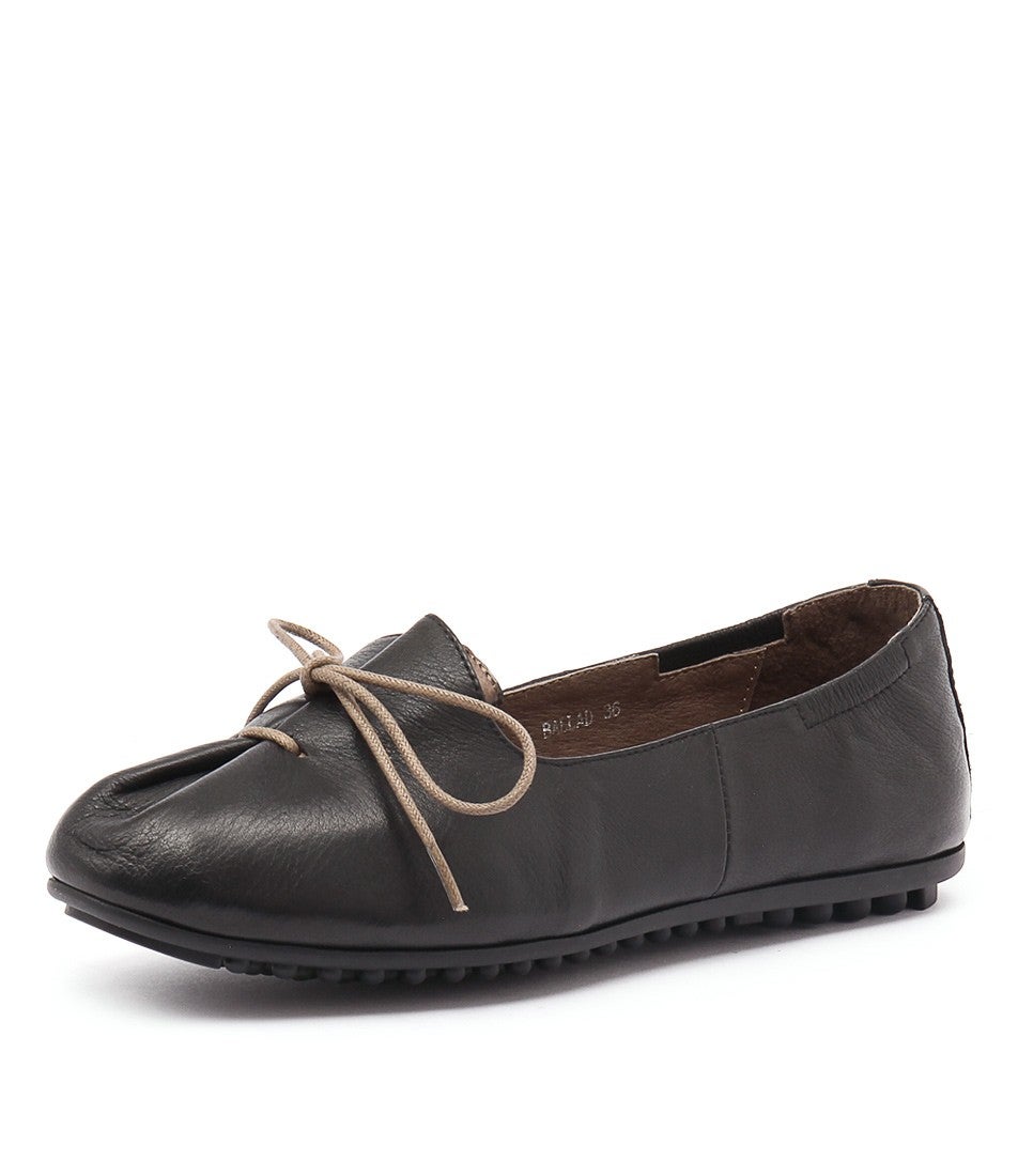Ballad Black Leather Ballet Flats