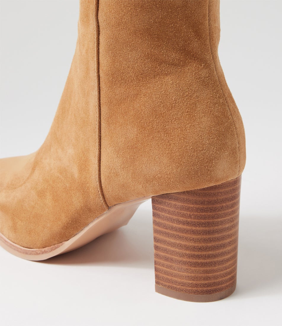 Allouta Sand Suede Knee High Boots